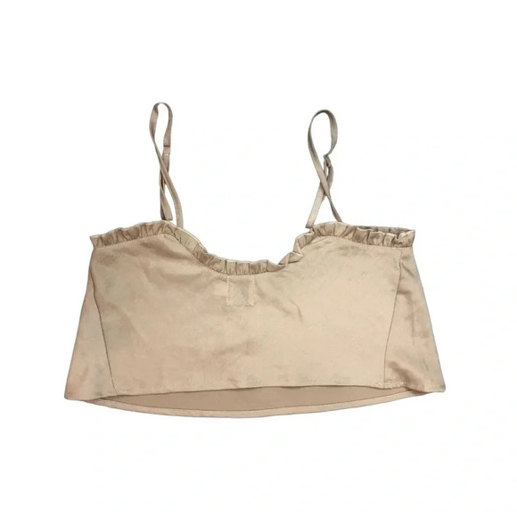 Princess Polly Levi  Crop Top | Beige | Size 2 - Picture 3 of 5